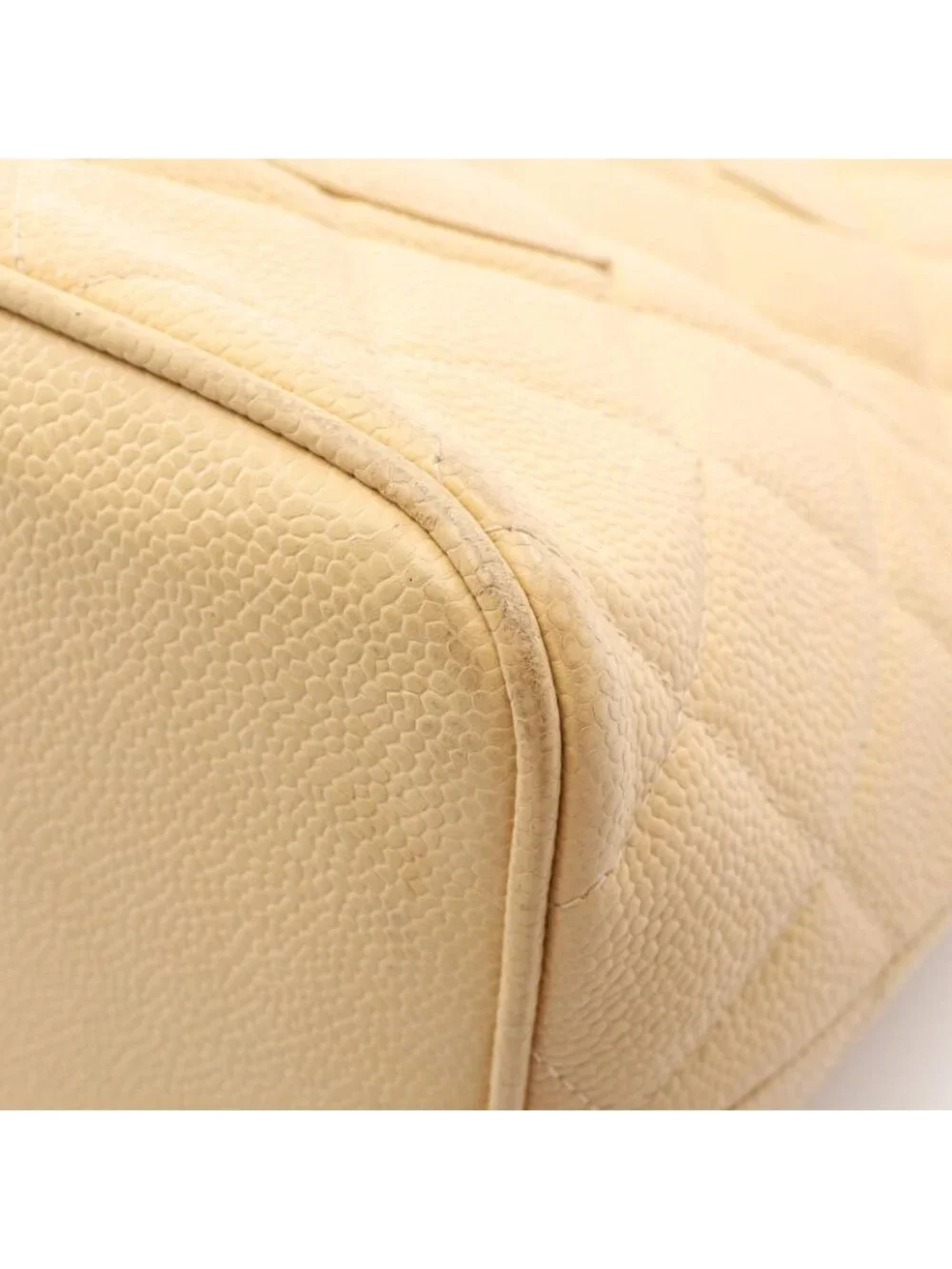 Chanel Tote Reissue Beige Caviar Leather